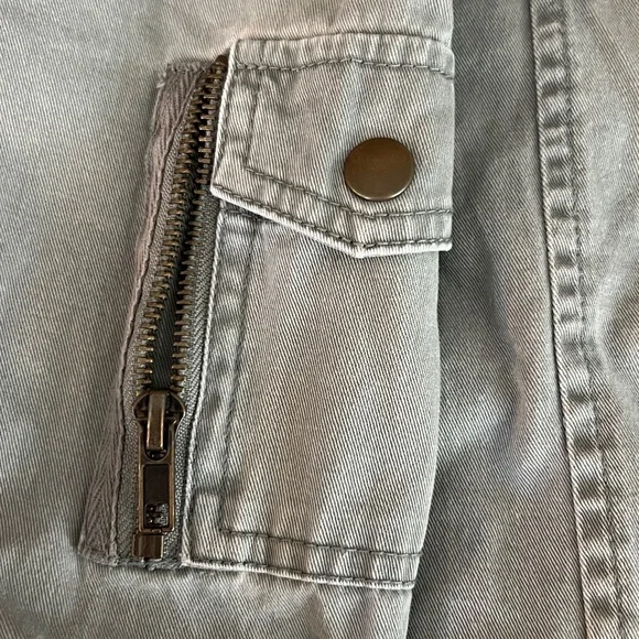 Style & Co. Light Gray( Olive?) Denim Jacket M - Picture 4 of 4